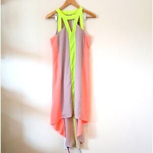 Project Runway High Low Colorblock Dress